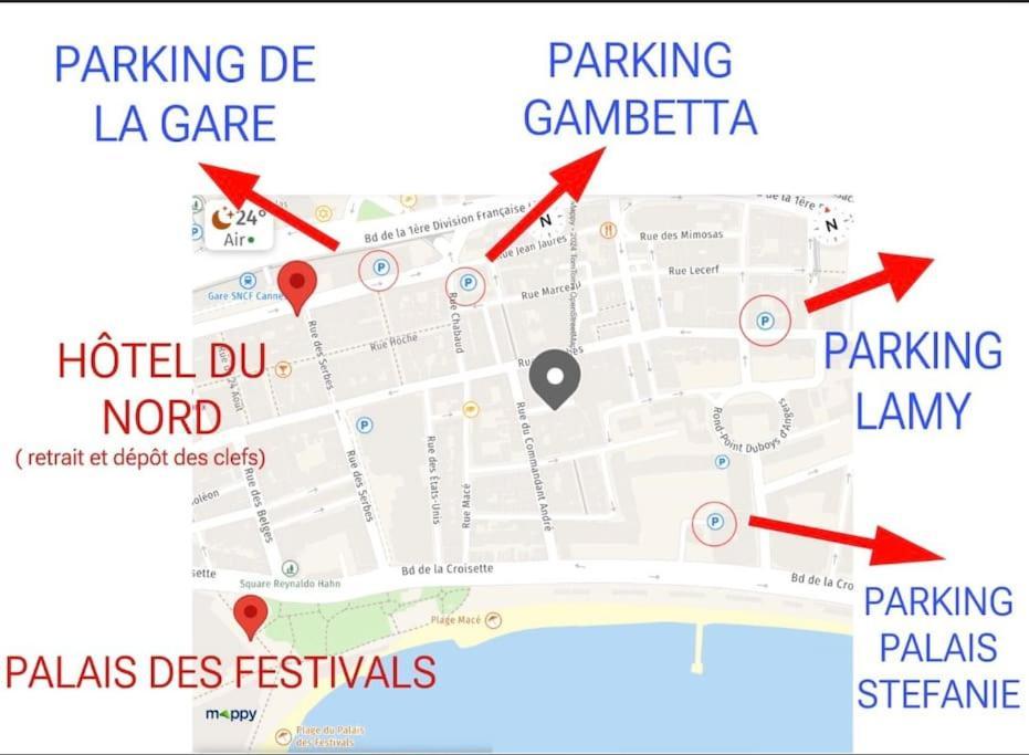 Cannes Centre Proche Plage Croisette Palais Des Festivals Экстерьер фото